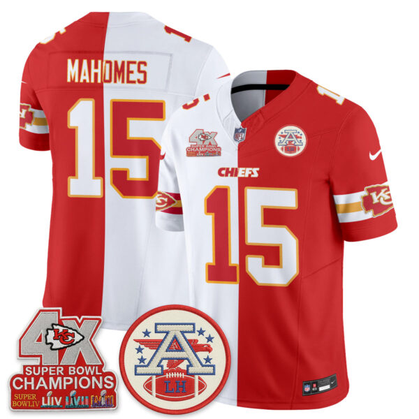 Kansas City Chiefs Patrick Mahomes 2026 Split Limited Edition - All Stitched - White Red