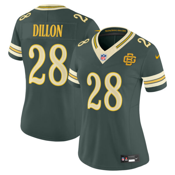 Women's Green Bay Packers AJ Dillon 2026 "Rivalries" Vapor Limited Jersey - All Stitched