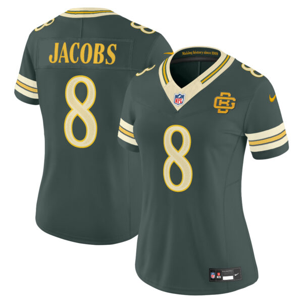 Women's Green Bay Packers Josh Jacobs 2026 "Rivalries" Vapor Limited Jersey - All Stitched