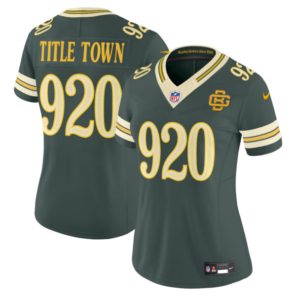 Women's Green Bay Packers Title Town 920 2026 "Rivalries" Vapor Limited Jersey - All Stitched