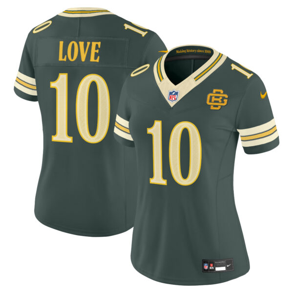 Women's Green Bay Packers Jordan Love 2026 "Rivalries" Vapor Limited Jersey - All Stitched