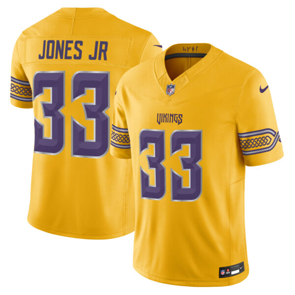Minnesota Vikings Aaron Jones 2026 "Rivalries" Vapor Limited Jersey - All Stitched - Gold