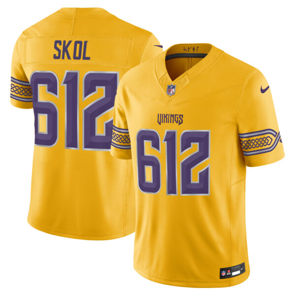 Minnesota Vikings Skol 612 2026 "Rivalries" Vapor Limited Jersey - All Stitched - Gold
