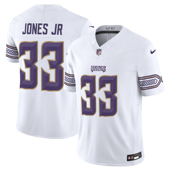 Minnesota Vikings Aaron Jones 2026 "Rivalries" Vapor Limited Jersey - All Stitched - White