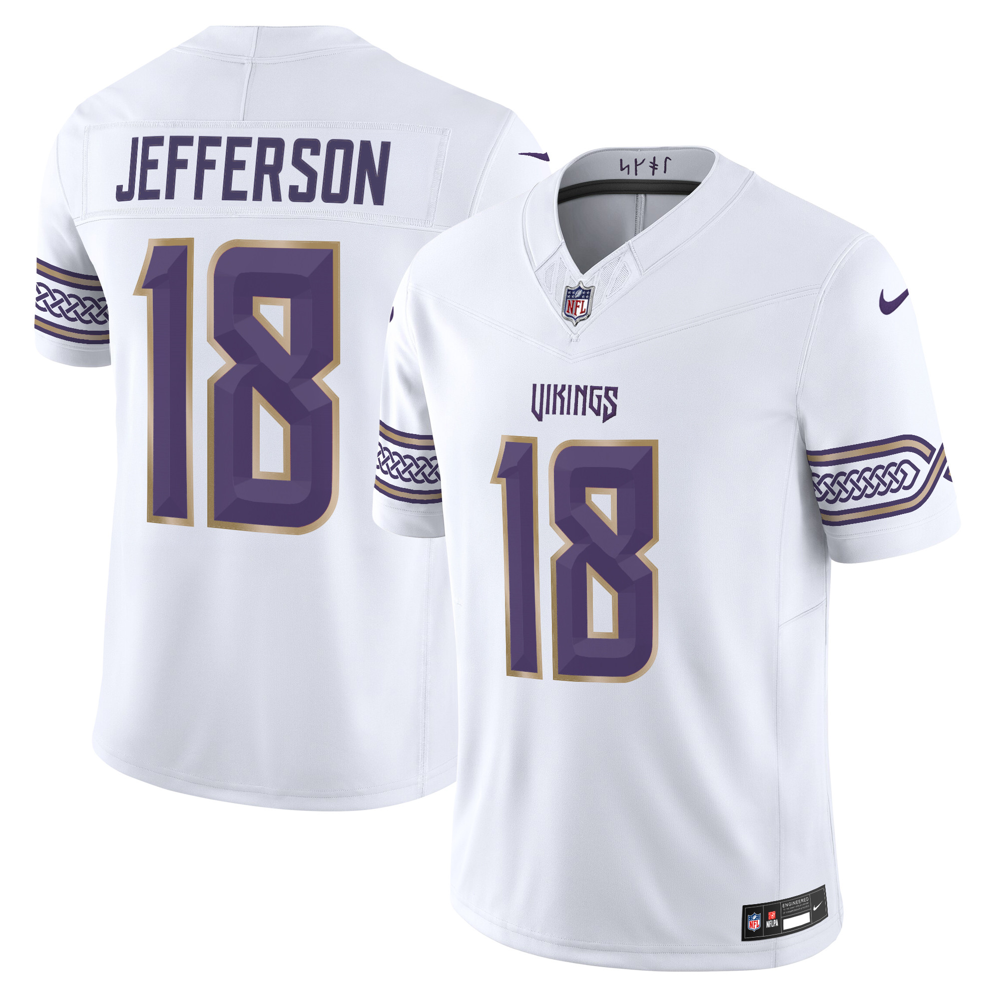 Minnesota Vikings Justin Jefferson 2026 "Rivalries" Vapor Limited Jersey - All Stitched - White