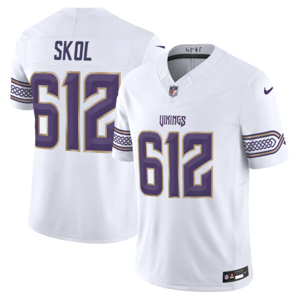 Minnesota Vikings Skol 612 2026 "Rivalries" Vapor Limited Jersey - All Stitched - White