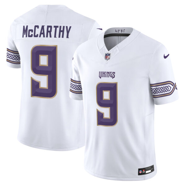 Minnesota Vikings J.J. McCarthy 2026 "Rivalries" Vapor Limited Jersey - All Stitched - White