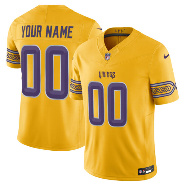 Minnesota Vikings 2026 "Rivalries" Vapor Limited Custom Jersey - All Stitched - Gold