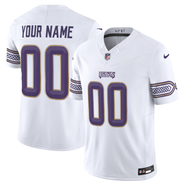 Minnesota Vikings 2026 "Rivalries" Vapor Limited Custom Jersey - All Stitched - White