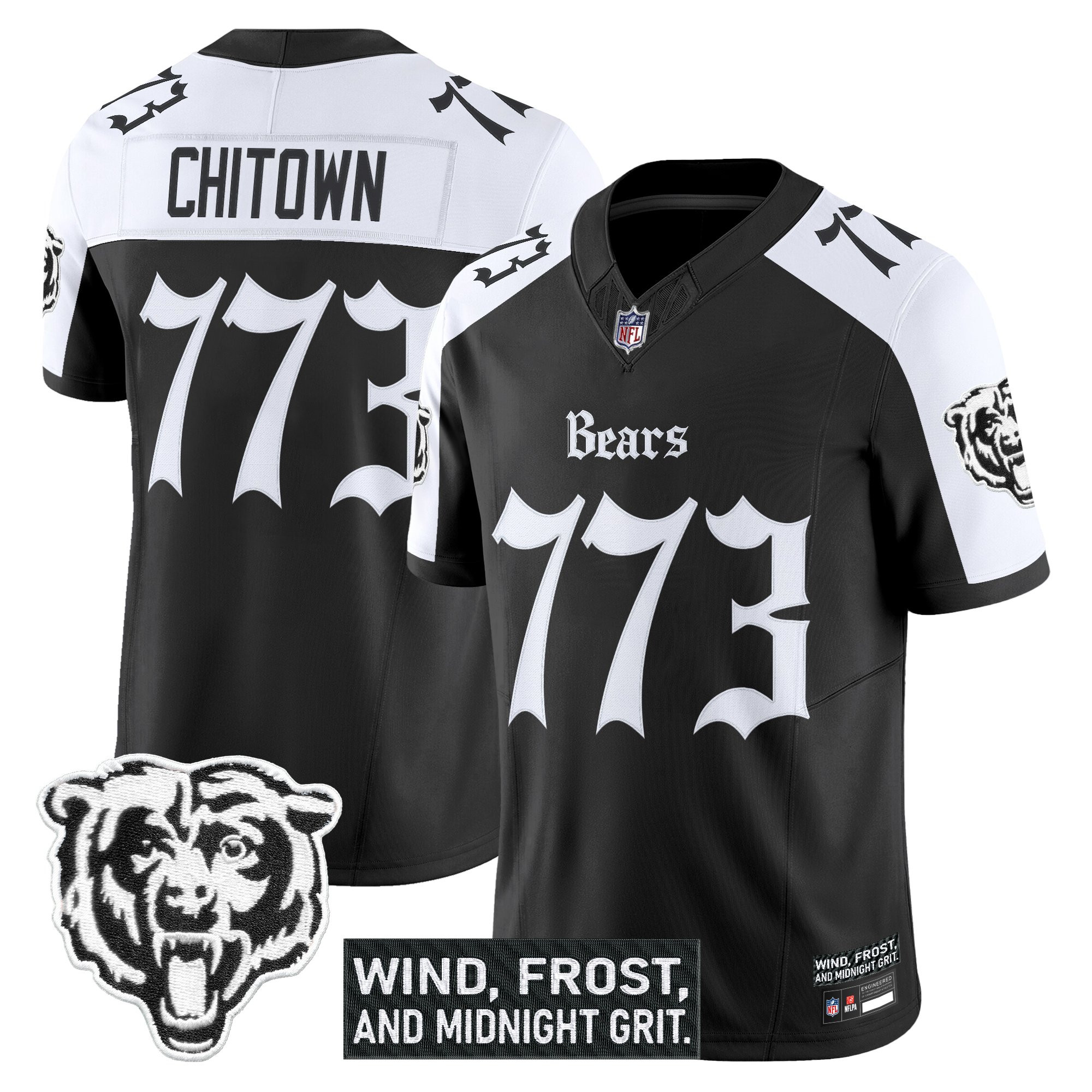 Chicago Bears ChiTown 773 'Gothic Midway Legacy' Vapor Limited Jersey - All Stitched - Alternate