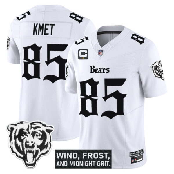 Chicago Bears Cole Kmet 'Gothic Midway Legacy' Vapor Limited Jersey - All Stitched - White