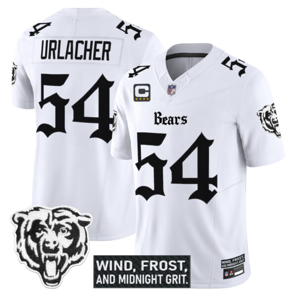 Chicago Bears Brian Urlacher 'Gothic Midway Legacy' Vapor Limited Jersey - All Stitched - White