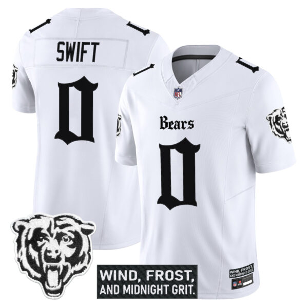 Chicago Bears D'Andre Swift 'Gothic Midway Legacy' Vapor Limited Jersey - All Stitched - White