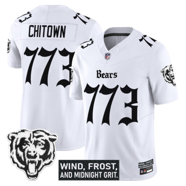 Chicago Bears ChiTown 773 'Gothic Midway Legacy' Vapor Limited Jersey - All Stitched - White