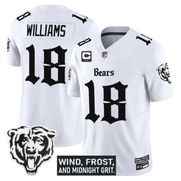 Chicago Bears Caleb Williams 'Gothic Midway Legacy' Vapor Limited Jersey - All Stitched - White