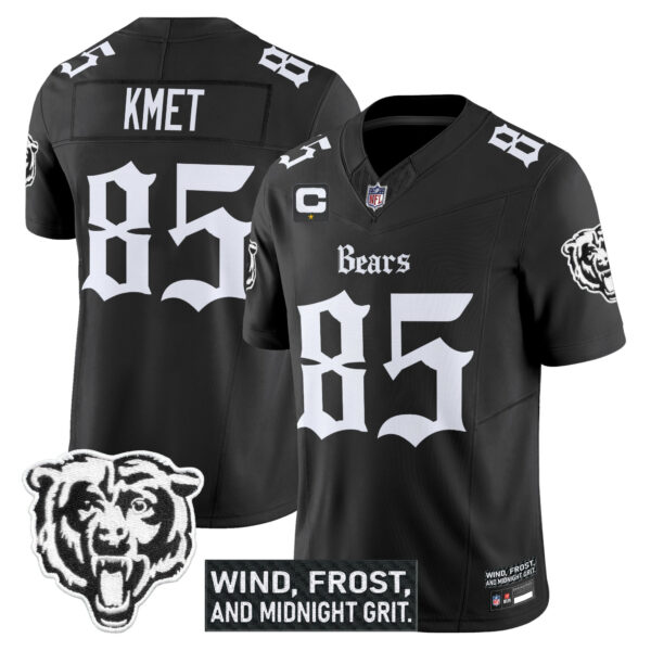 Chicago Bears Cole Kmet 'Gothic Midway Legacy' Vapor Limited Jersey - All Stitched - Black