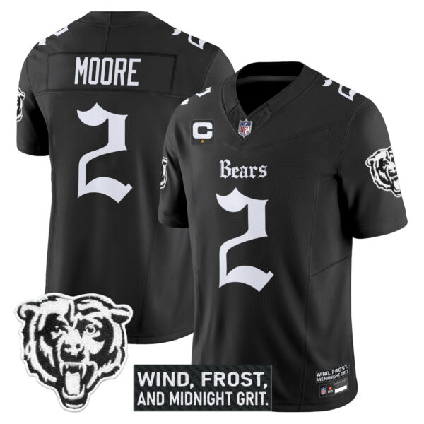 Chicago Bears D.J. Moore 'Gothic Midway Legacy' Vapor Limited Jersey - All Stitched - Black