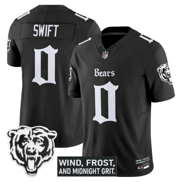 Chicago Bears D'Andre Swift 'Gothic Midway Legacy' Vapor Limited Jersey - All Stitched - Black
