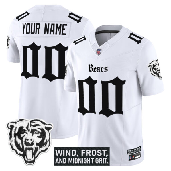 Chicago Bears 'Gothic Midway Legacy' Vapor Limited Custom Jersey - All Stitched - White