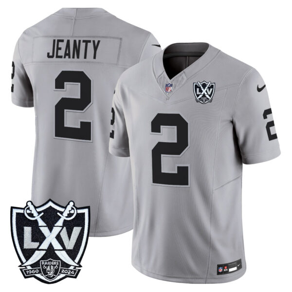 Las Vegas Raiders Ashton Jeanty 2026 Vapor Limited Jersey - All Stitched - Gray