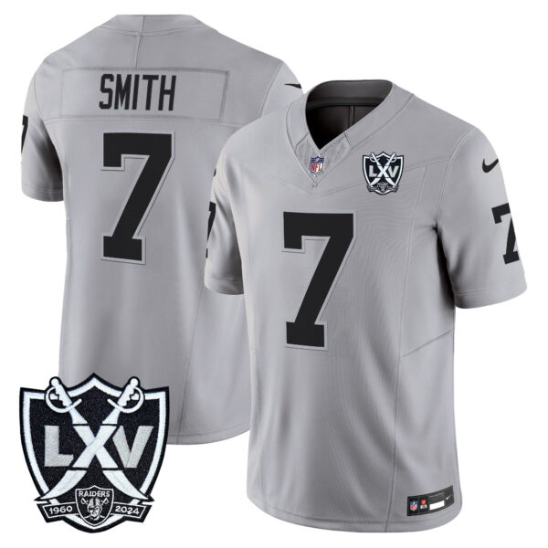 Las Vegas Raiders Geno Smith 2026 Vapor Limited Jersey - All Stitched - Gray