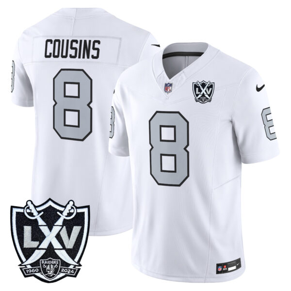 Las Vegas Raiders Kirk Cousins 2026 Vapor Limited Jersey - All Stitched - White