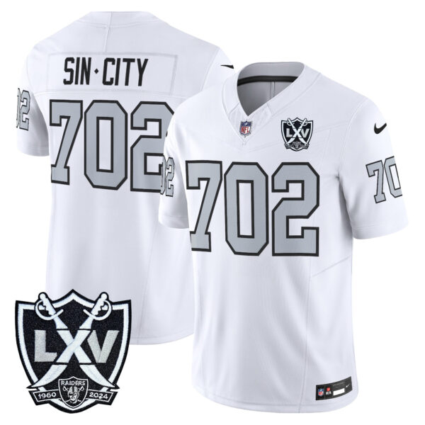 Las Vegas Raiders SinCity702 2026 Vapor Limited Jersey - All Stitched - White