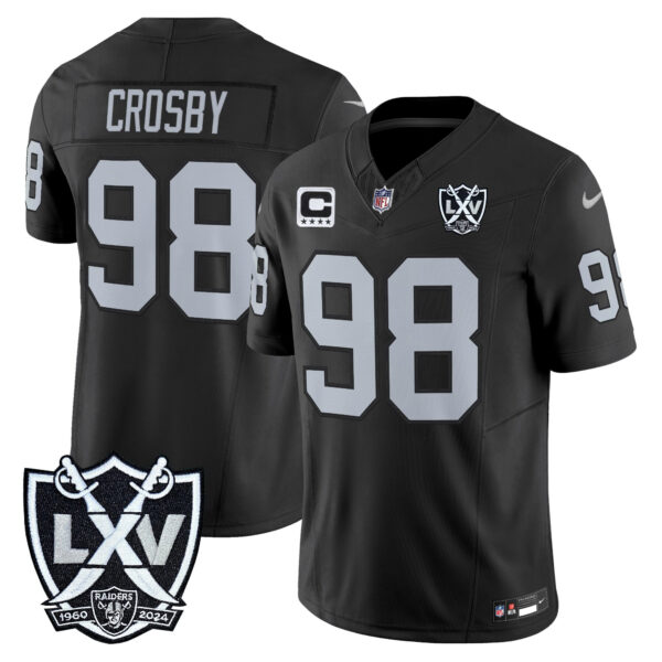 Las Vegas Raiders Maxx Crosby 2026 Vapor Limited Jersey - All Stitched - Black