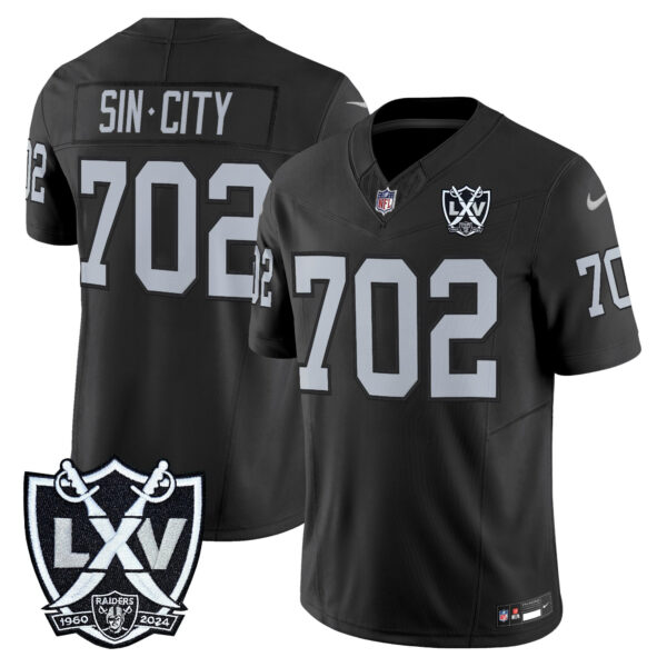 Las Vegas Raiders SinCity702 2026 Vapor Limited Jersey - All Stitched - Black