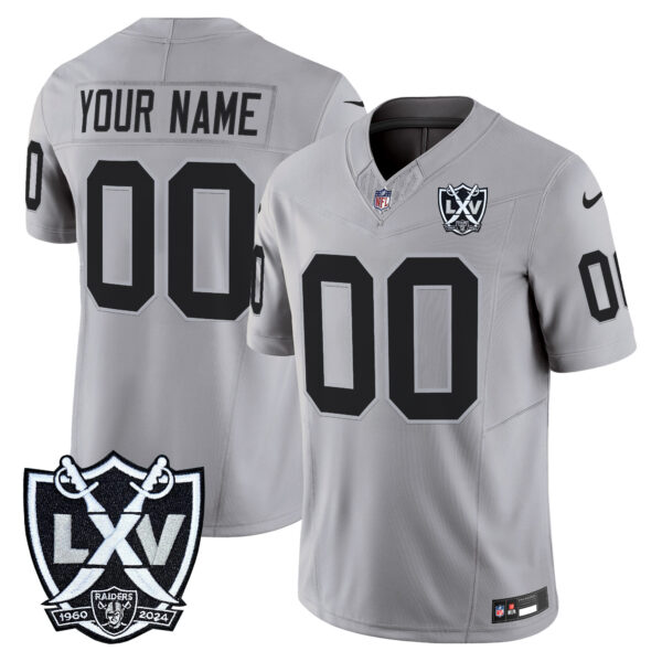Las Vegas Raiders 2026 Vapor Limited Custom Jersey - All Stitched - Gray