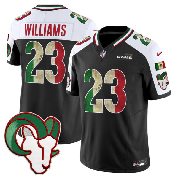 Los Angeles Rams Kyren Williams 2025 Mexico Vapor Limited Jersey - All Stitched - Black Alternate