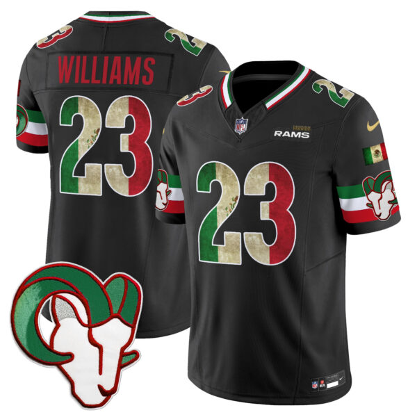 Los Angeles Rams Kyren Williams 2025 Mexico Vapor Limited Jersey - All Stitched - Black