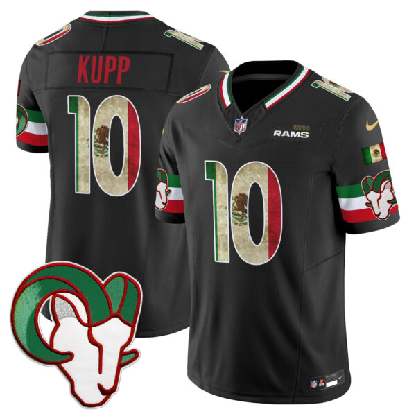 Los Angeles Rams Cooper Kupp 2025 Mexico Vapor Limited Jersey - All Stitched - Black