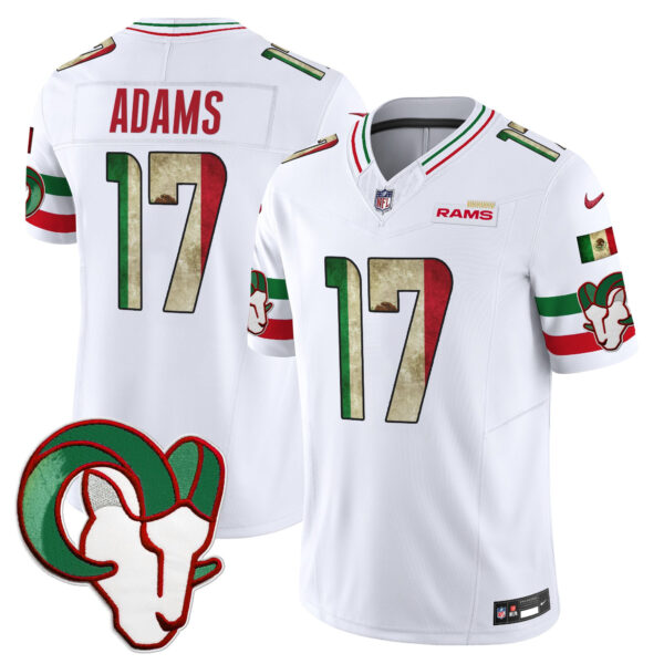 Los Angeles Rams Davante Adams 2025 Mexico Vapor Limited Jersey - All Stitched - White