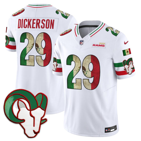 Los Angeles Rams Eric Dickerson 2025 Mexico Vapor Limited Jersey - All Stitched - White