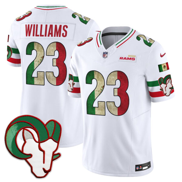Los Angeles Rams Kyren Williams 2025 Mexico Vapor Limited Jersey - All Stitched - White