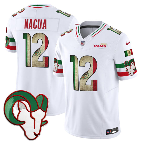 Los Angeles Rams Puka Nacua 2025 Mexico Vapor Limited Jersey - All Stitched - White