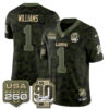 Detroit Lions Jameson Williams 2026 Salute to Service Vapor Jersey - All Stitched - Camo