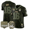Detroit Lions Jared Goff 2026 Salute to Service Vapor Jersey - All Stitched - Camo