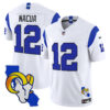 Los Angeles Rams Puka Nacua California Map Patch Fearsome Vapor Limited Jersey - All Stitched - White