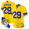 Los Angeles Rams Eric Dickerson California Map Patch Classic Sol Vapor Limited Jersey - All Stitched - Yellow
