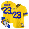 Los Angeles Rams Kyren Williams California Map Patch Classic Sol Vapor Limited Jersey - All Stitched - Yellow