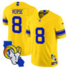 Los Angeles Rams Jared Verse California Map Patch Classic Sol Vapor Limited Jersey - All Stitched - Yellow