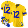 Los Angeles Rams Puka Nacua California Map Patch Classic Sol Vapor Limited Jersey - All Stitched - Yellow