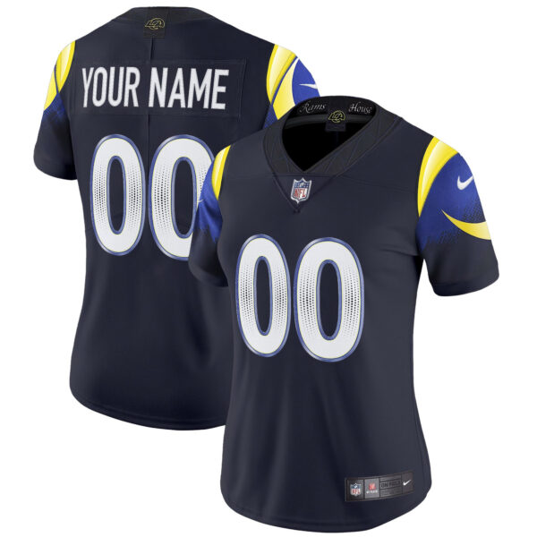 Women's Los Angeles Rams 2025 "Rivalries" Vapor Limited Custom Jersey - All Stitched - Navy Rivalries