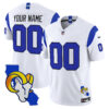 Los Angeles Rams California Map Patch Fearsome Vapor Limited Custom Jersey - All Stitched - White