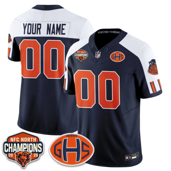 Chicago Bears Team 2026 Rivalries Split Edition Vapor Jersey - All Stitched - Navy Alternate