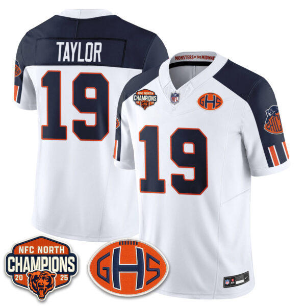 Chicago Bears Tory Taylor 2026 Rivalries Split Edition Vapor Jersey - All Stitched - White Alternate