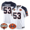 Chicago Bears T.J. Edwards 2026 Rivalries Split Edition Vapor Jersey - All Stitched - White Alternate