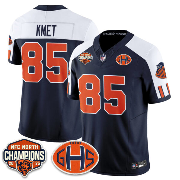 Chicago Bears Cole Kmet 2026 Rivalries Split Edition Vapor Jersey - All Stitched - Navy Alternate